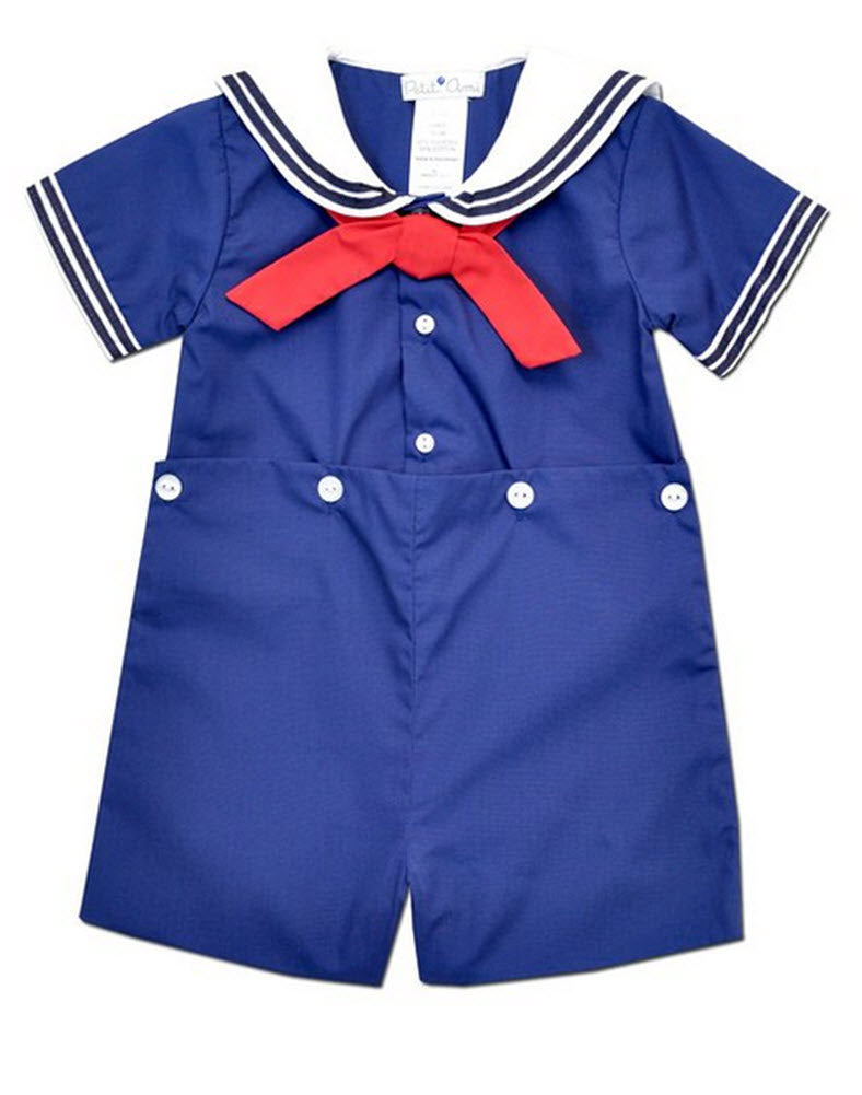 Navy Blue Nautical Boys Sailor Suit
