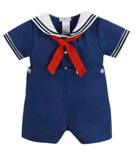 Load image into Gallery viewer, Navy Blue Nautical Boys Sailor Suit
