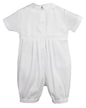 Load image into Gallery viewer, Boys White Tucked Front Romper
