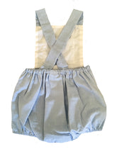 Load image into Gallery viewer, Blue &amp; White Gingham Check Boys Sunsuit
