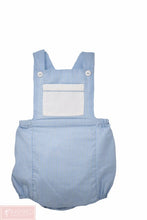 Load image into Gallery viewer, Blue &amp; White Gingham Check Boys Sunsuit
