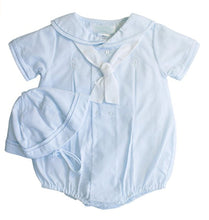 Load image into Gallery viewer, Baby Blue Boys Nautical Romper
