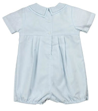Load image into Gallery viewer, Blue Smocked Romper with Hat
