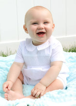 Load image into Gallery viewer, White Smocked Romper with Hat
