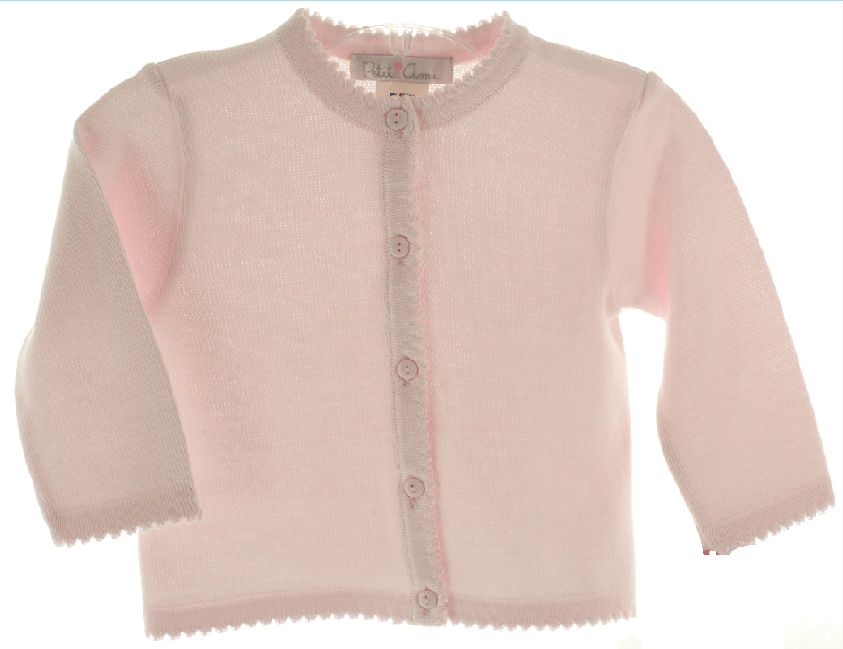 Girls Pink Cardigan Sweater