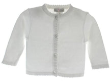Load image into Gallery viewer, Girls White Cardigan Sweater
