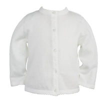 Load image into Gallery viewer, Girls White Cardigan Sweater
